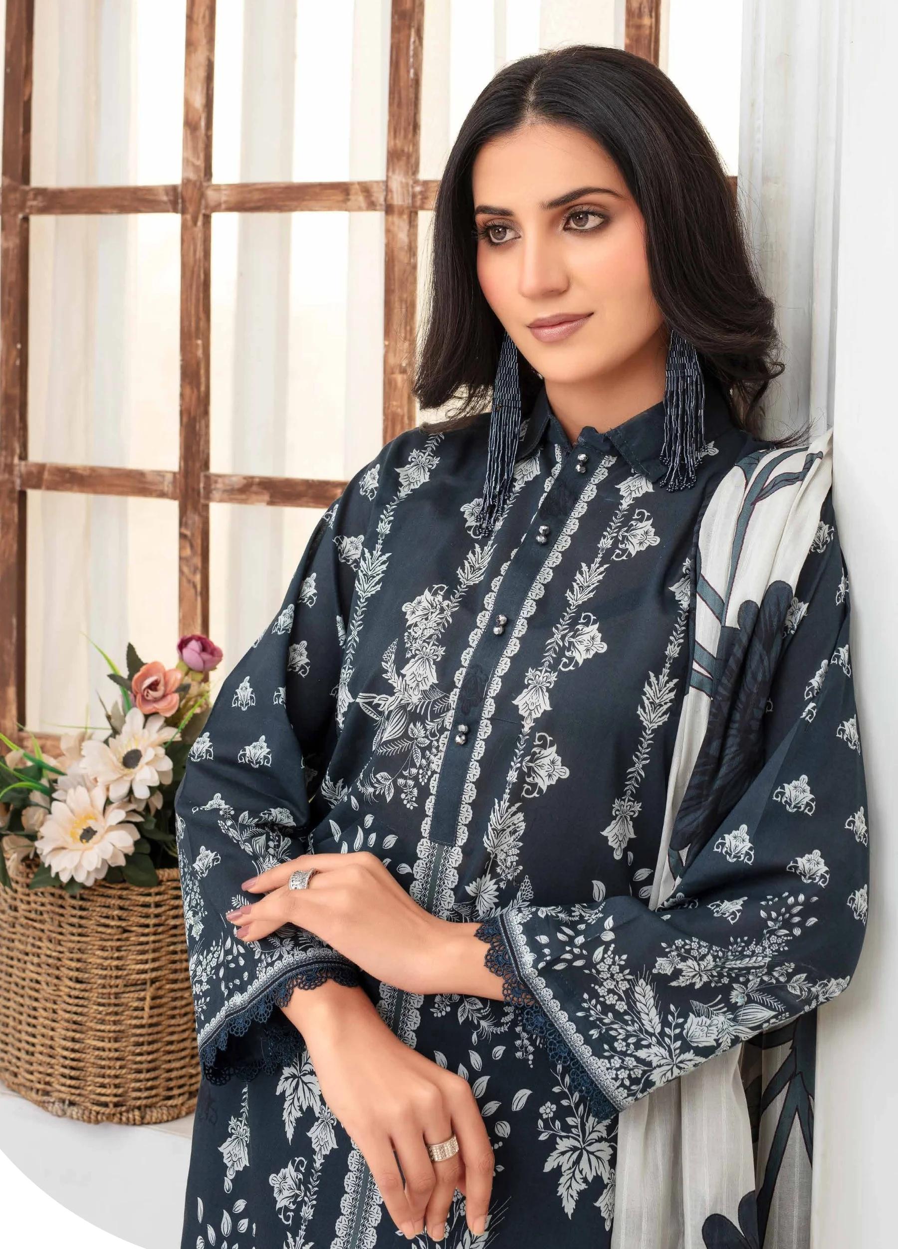 FABIHA by Feroza Unstitched  Lawn Print 3 Piece Suits VOL-01 D-8