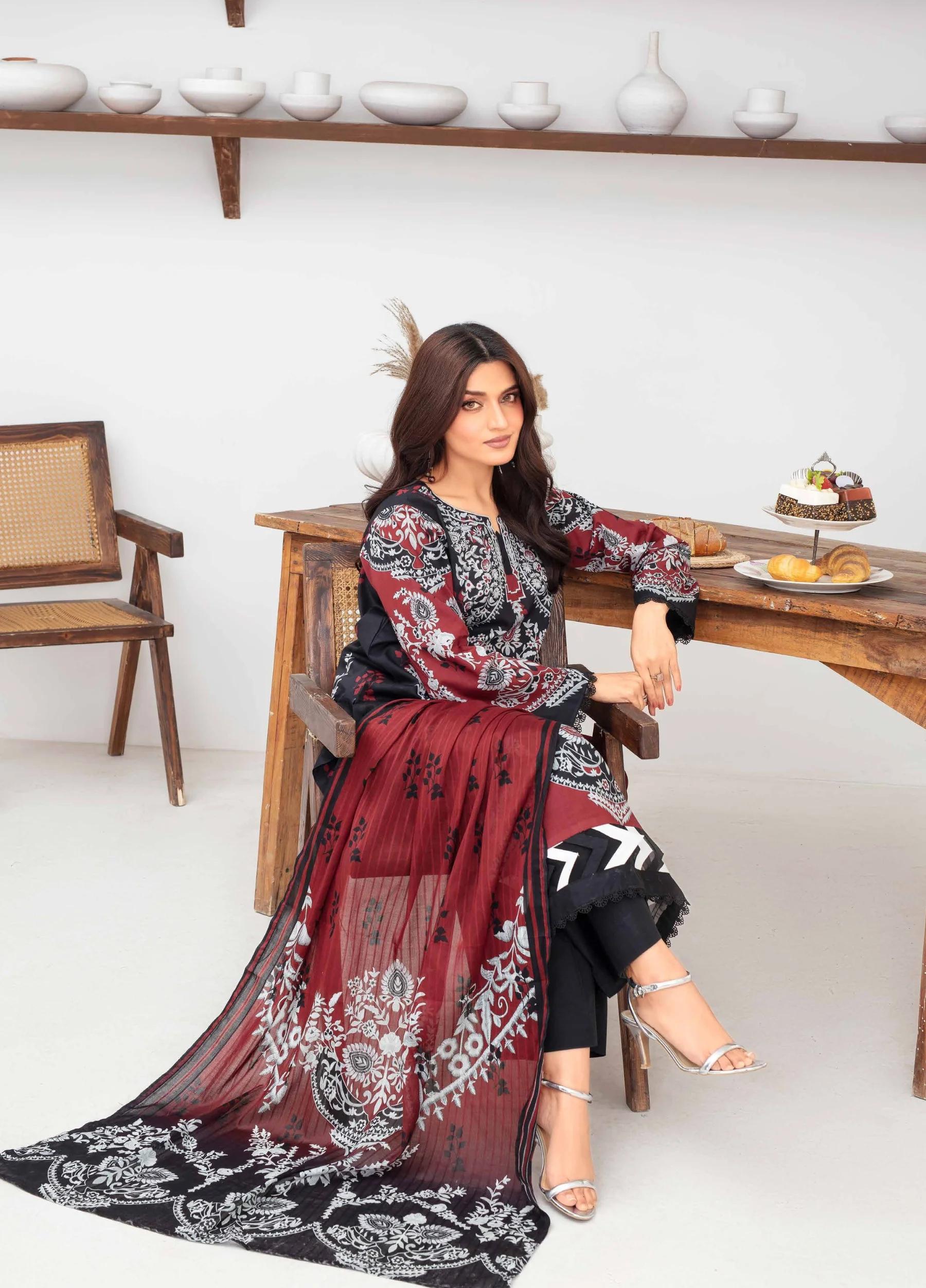 FABIHA by Feroza Unstitched  Lawn Print 3 Piece Suits VOL-01 D-01