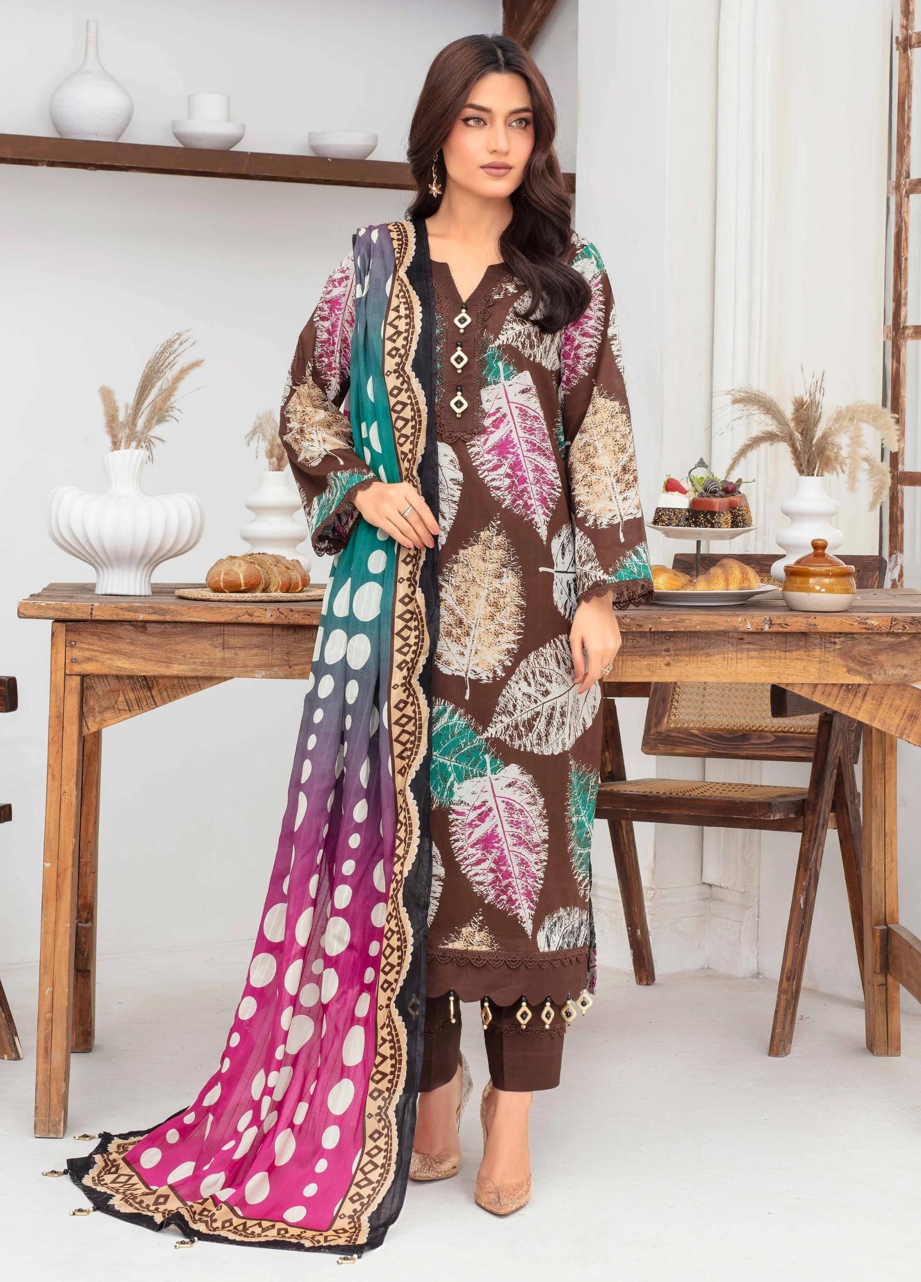 FABIHA by Feroza Unstitched  Lawn Print 3 Piece Suits VOL-01 D-04