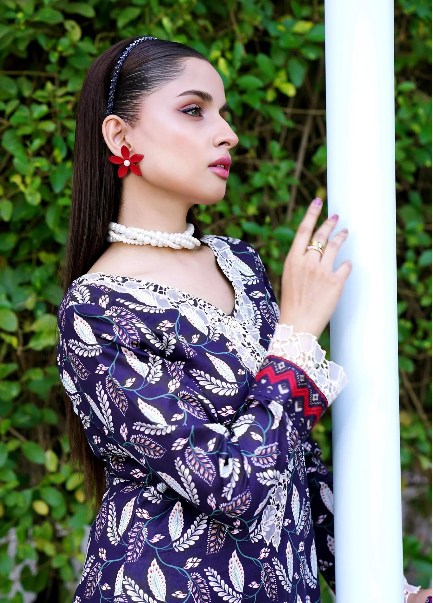 Sf By Libas Exclusive Unstitched Lawn 3 Piece Summer Collection Design No. 807 - Image 3