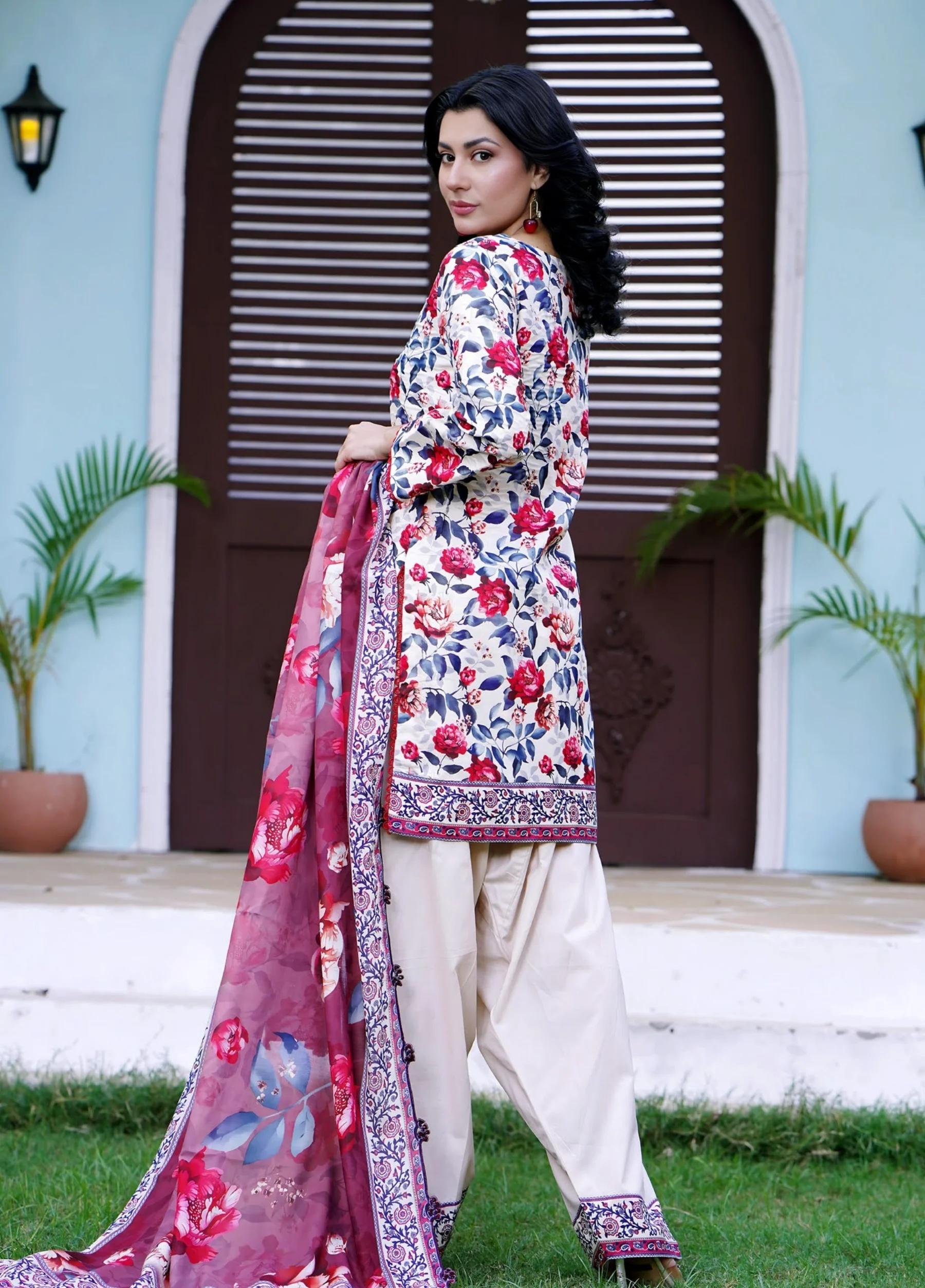 Sf By Libas Exclusive Unstitched Lawn 3 Piece Summer Collection Design No. 810 - Image 3