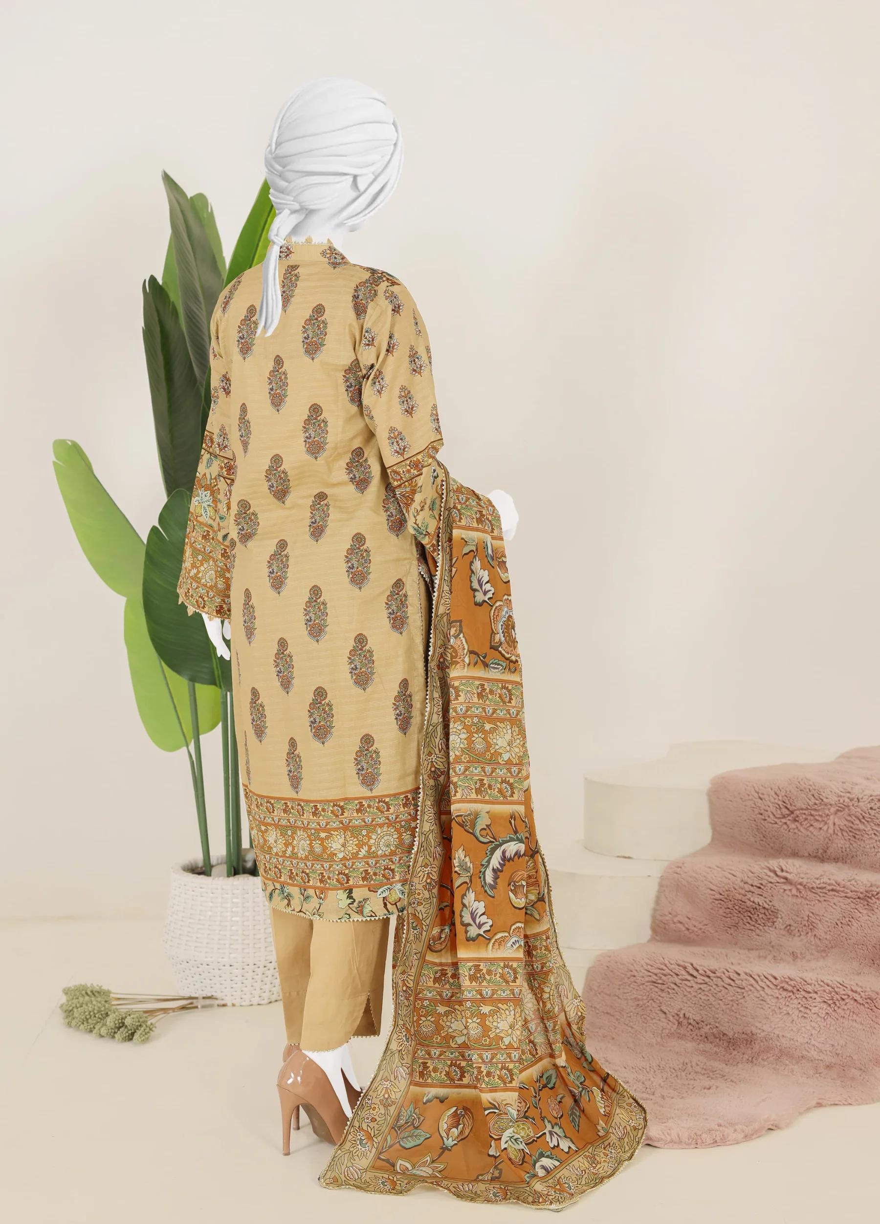 Murashi by Virsa Unstitched Doria Lawn 3 Piece Suit – D-02 | Summer Collection - Image 3