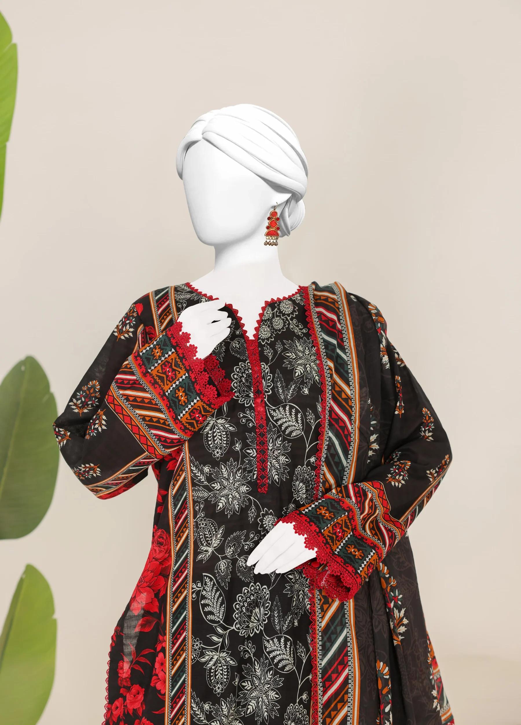 Murashi by Virsa Unstitched Doria Lawn 3 Piece Suit – D-06 | Summer Collection