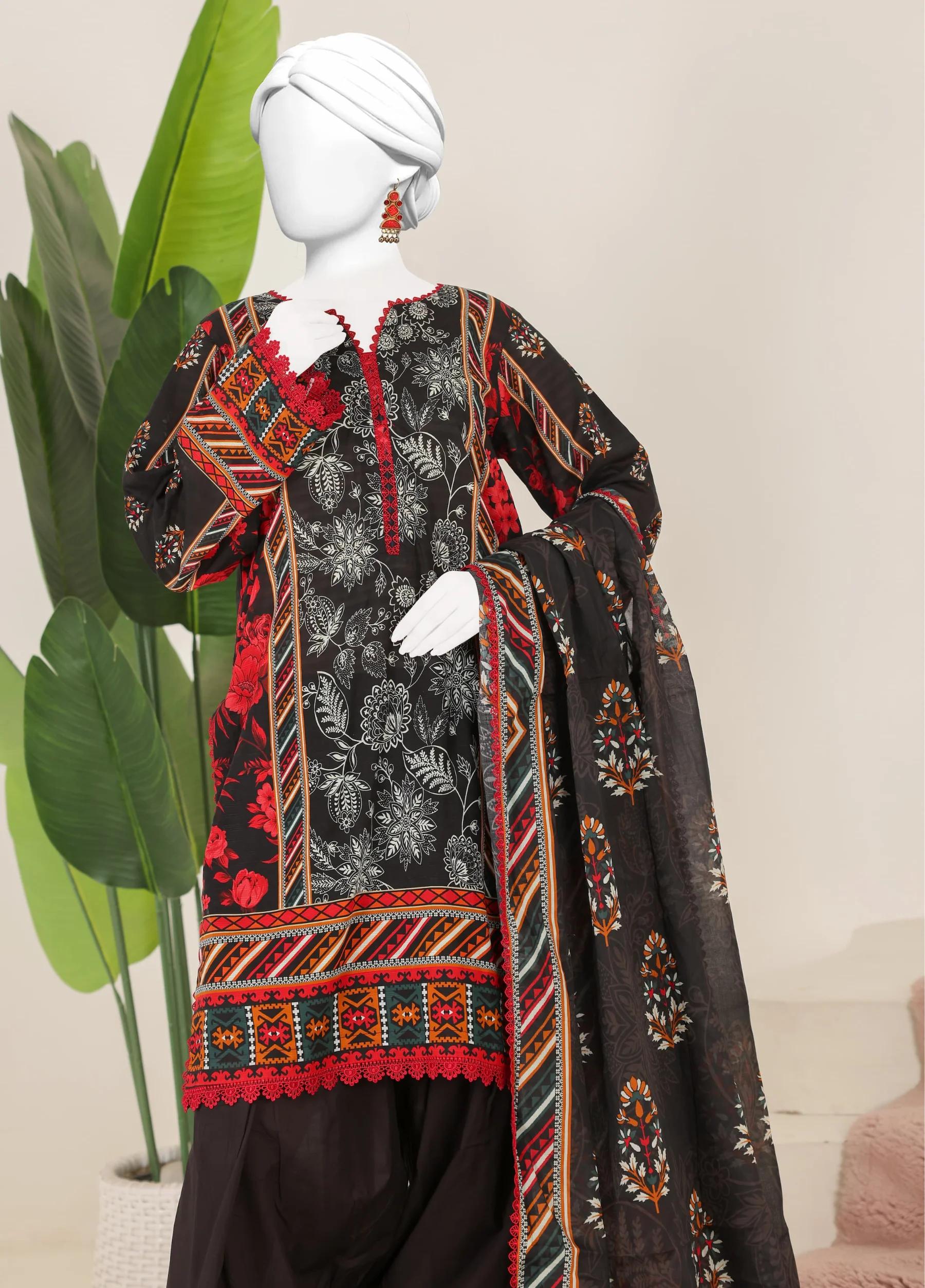 Murashi by Virsa Unstitched Doria Lawn 3 Piece Suit – D-06 | Summer Collection - Image 3