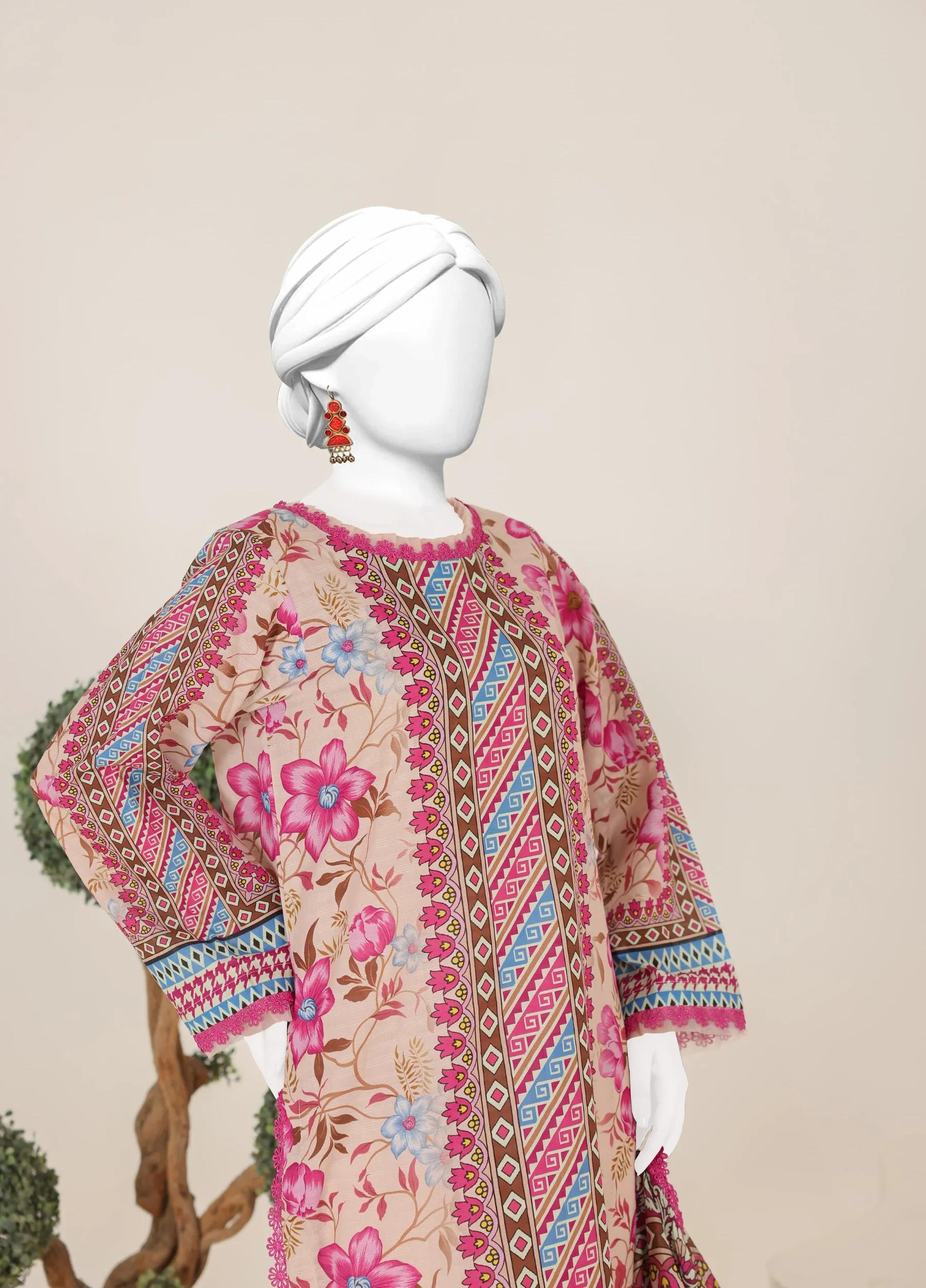 Murashi by Virsa Unstitched Doria Lawn 3 Piece Suit – D-10 | Summer Collection