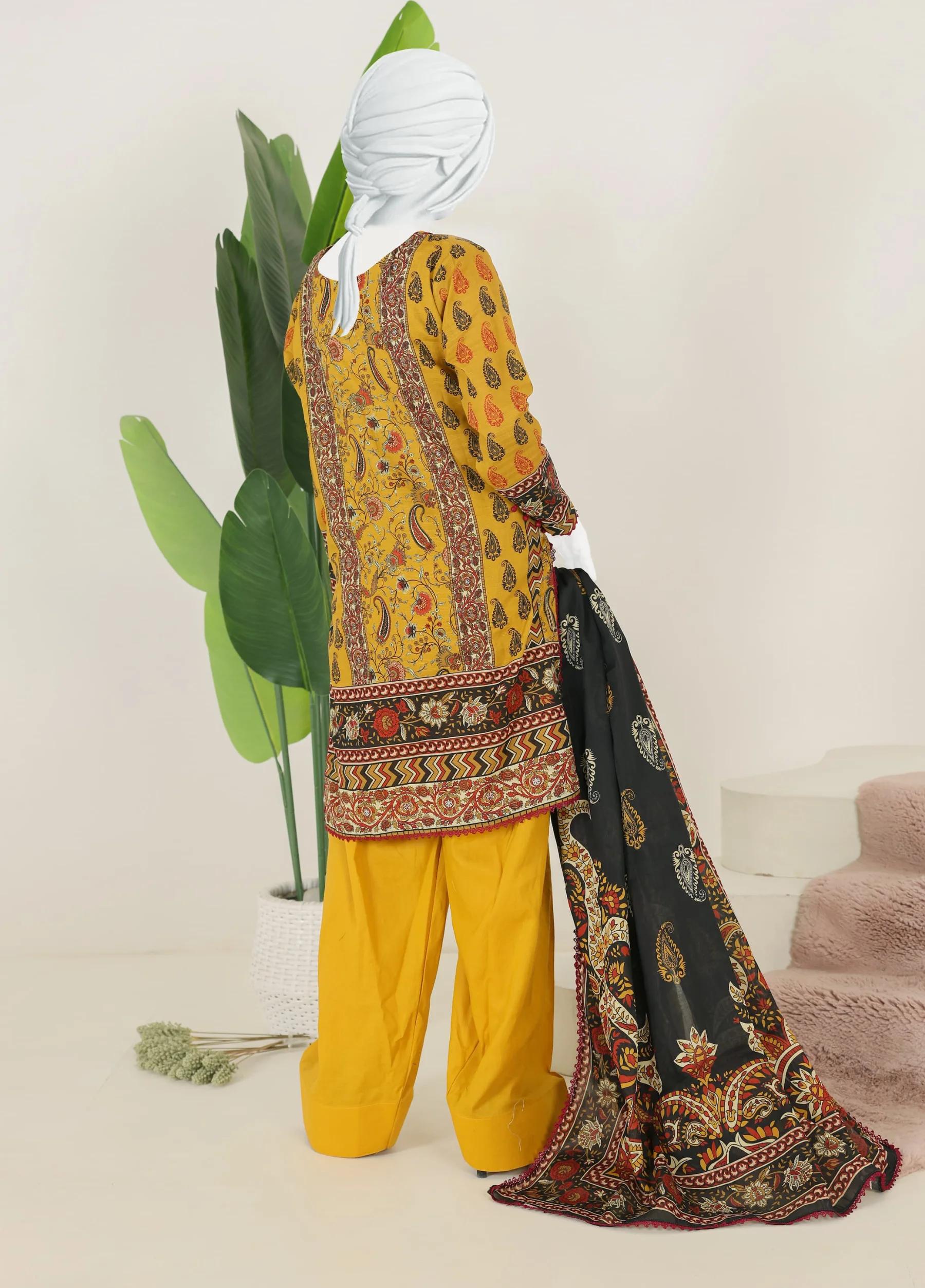 Murashi by Virsa Unstitched Doria Lawn 3 Piece Suit – D-11 | Summer Collection - Image 3