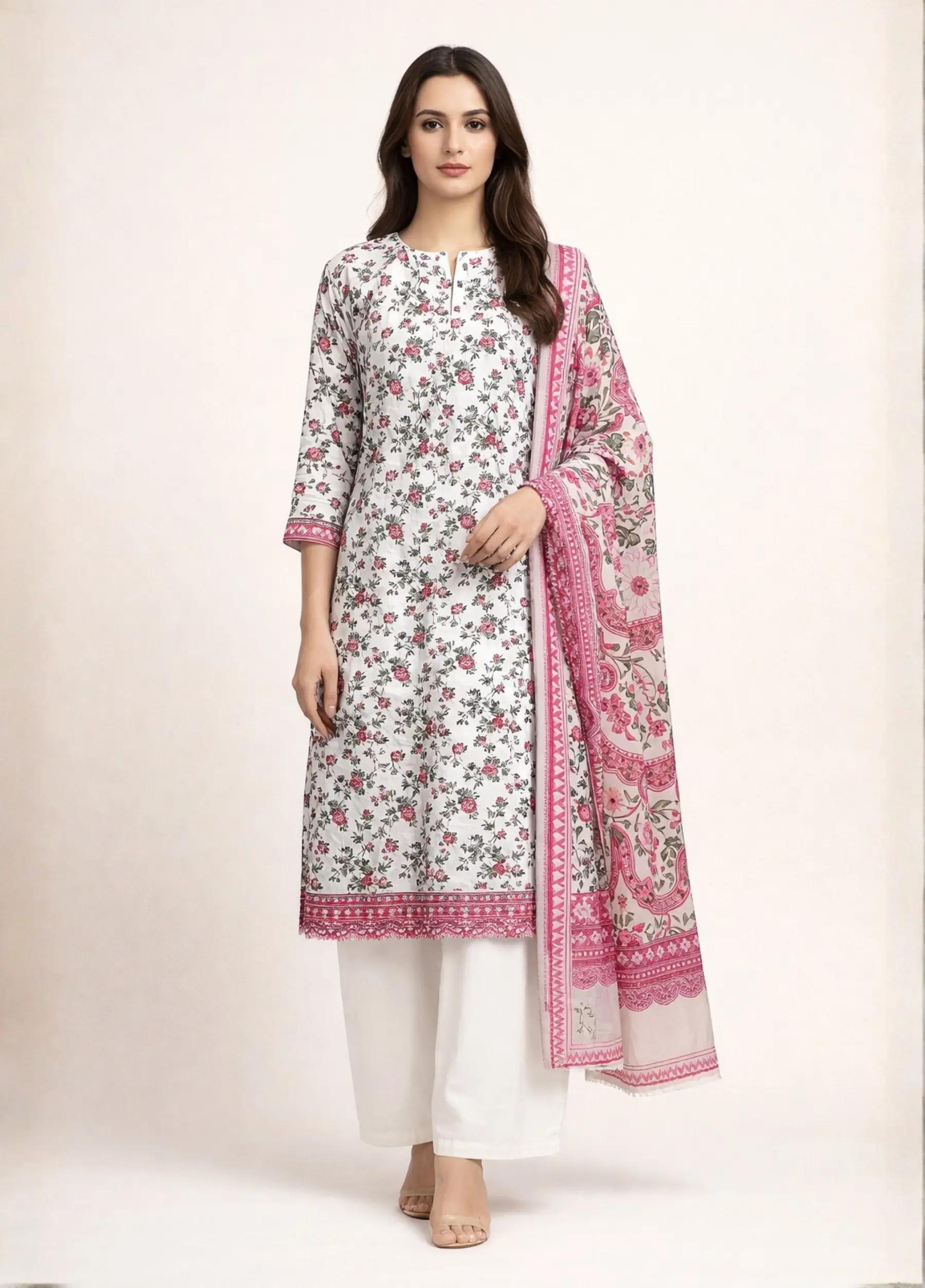 Raiha Unstitched Luxury Lawn Basant Collection Print 3 Piece Suit Article No.R3143-127
