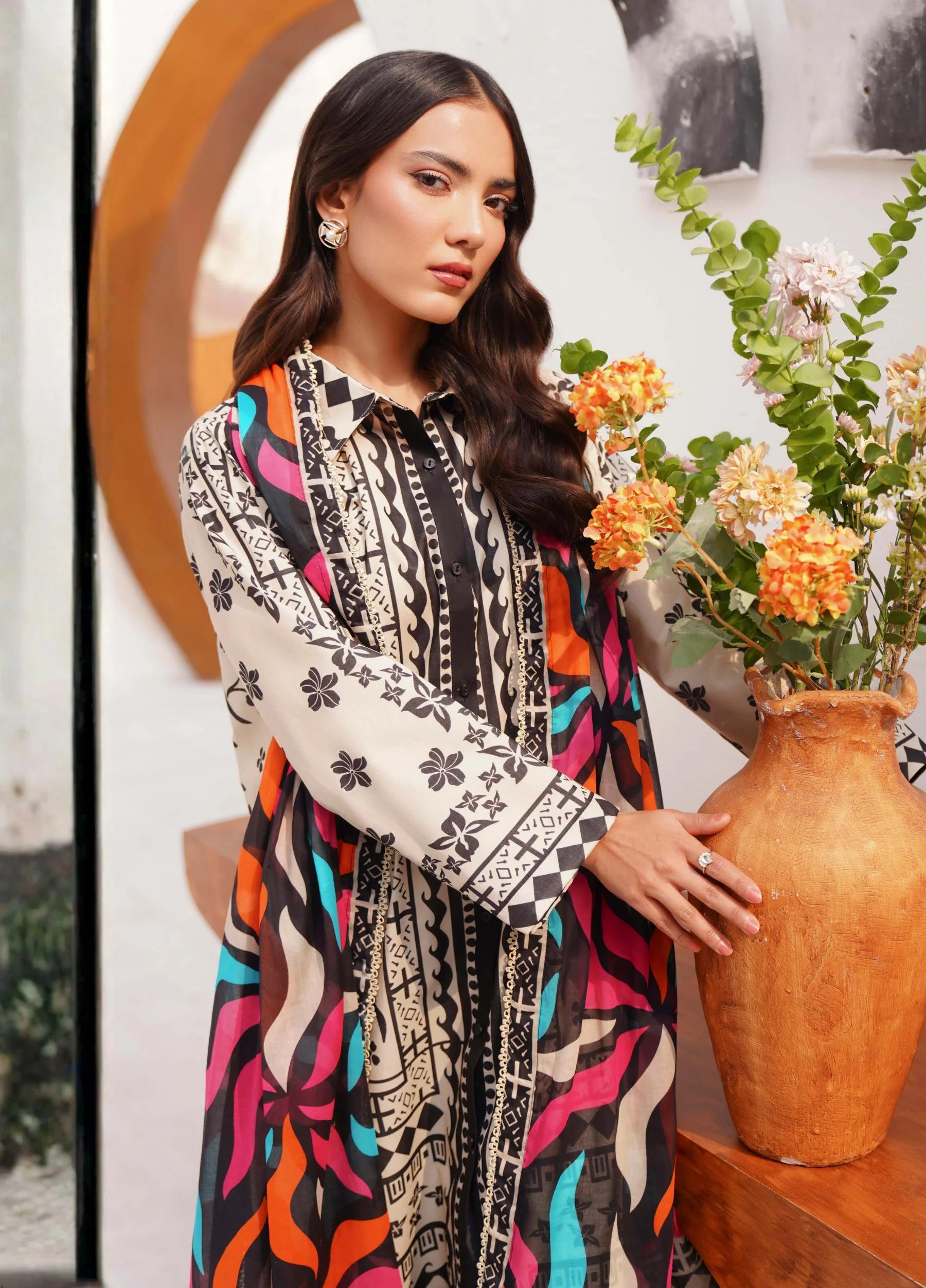 Yakin by Asifa – 3-Piece Unstitched Lawn Suit | Summer Collection 2026 | Article YBA-04