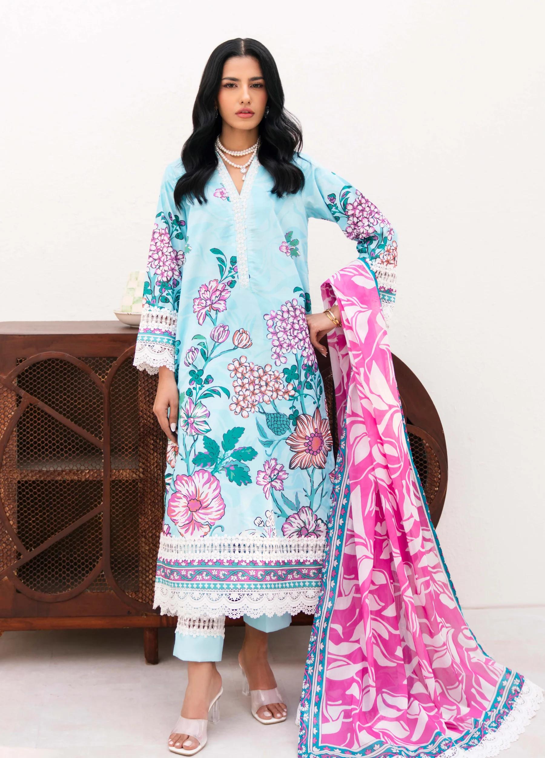 Yakin by Asifa – 3-Piece Unstitched Lawn Suit | Summer Collection 2026 | Article YBA-04