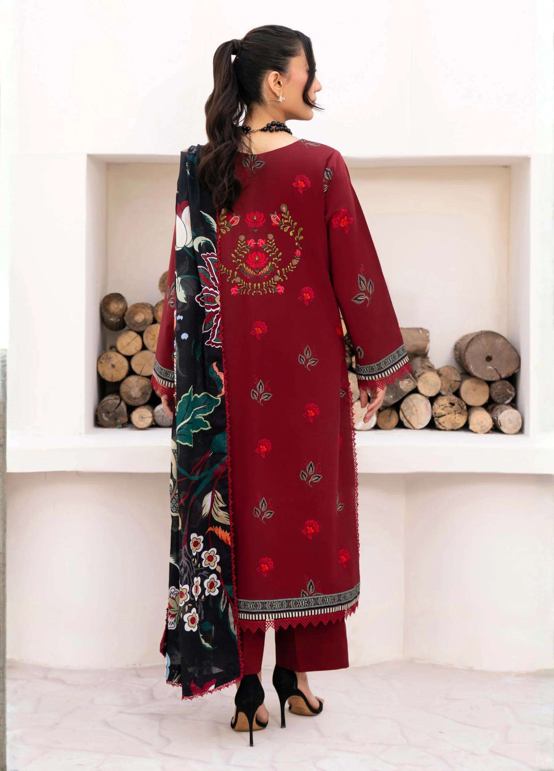 Yakin by Asifa – 3-Piece Unstitched Lawn Suit | Summer Collection 2026 | Article YBA-06 - Image 3