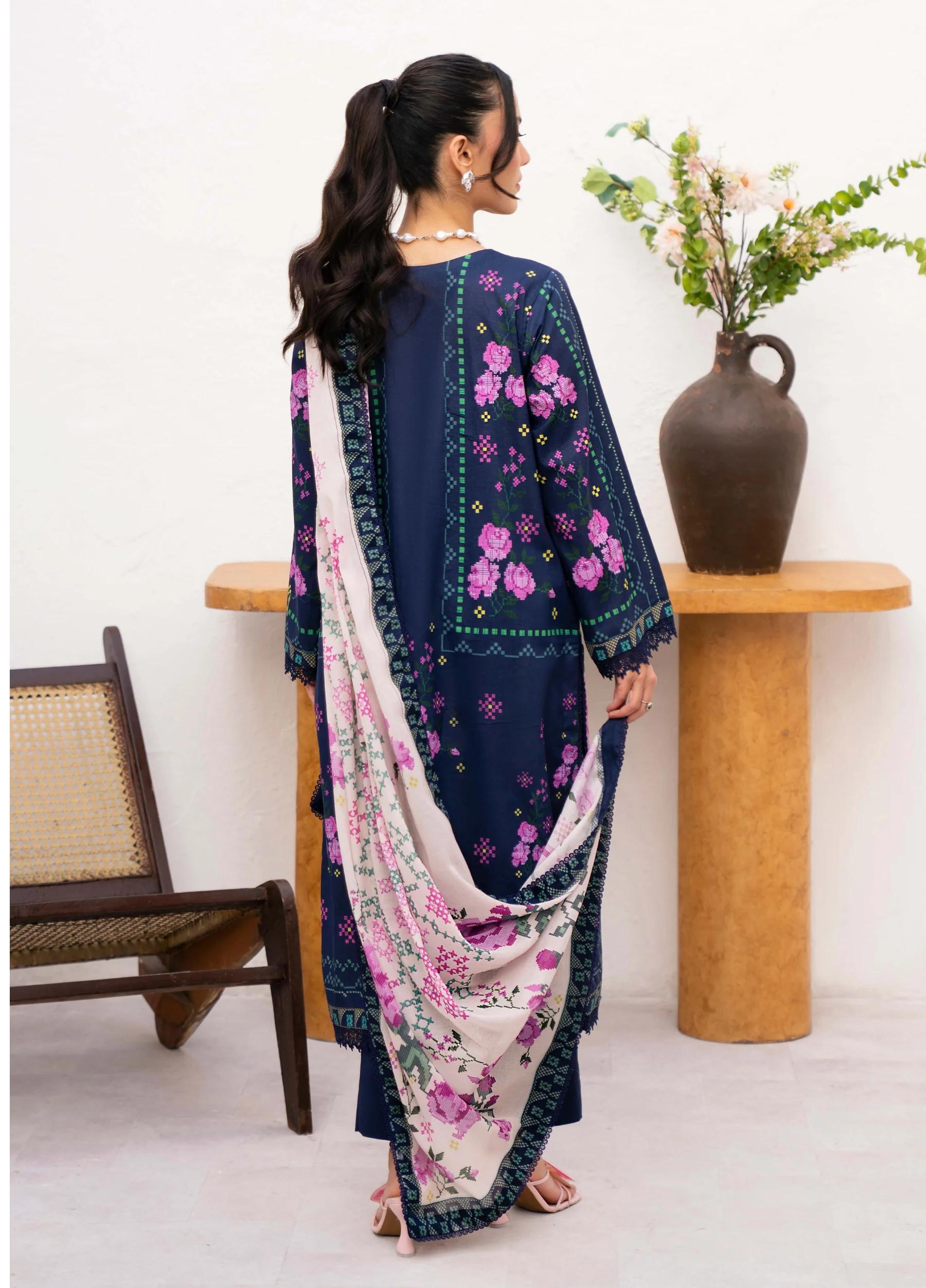 Yakin by Asifa – 3-Piece Unstitched Lawn Suit | Summer Collection 2026 | Article YBA-06