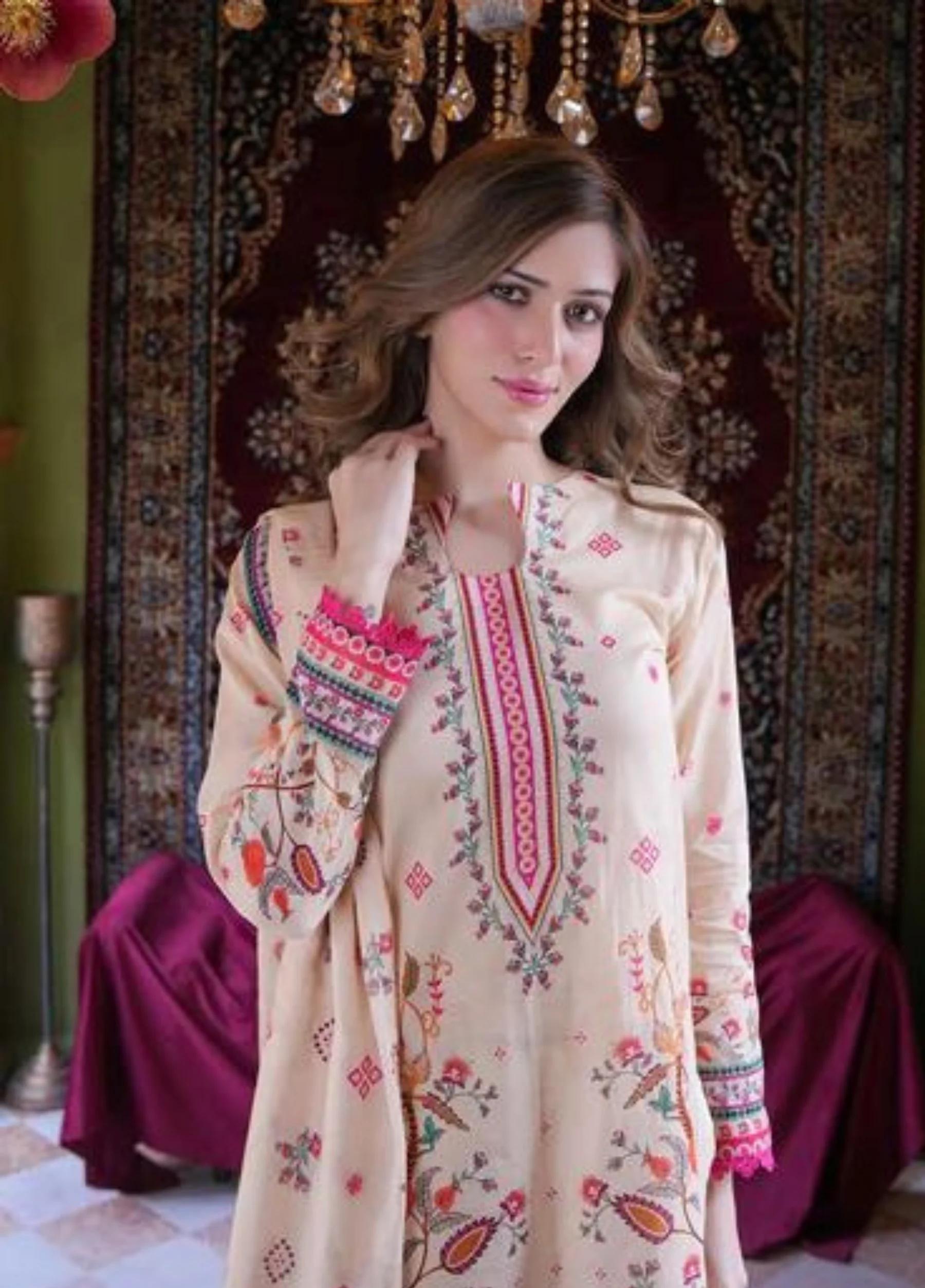 Coral By Mavi Unstitched Luxury Lawn 2026 – Volume 1 | Design 5