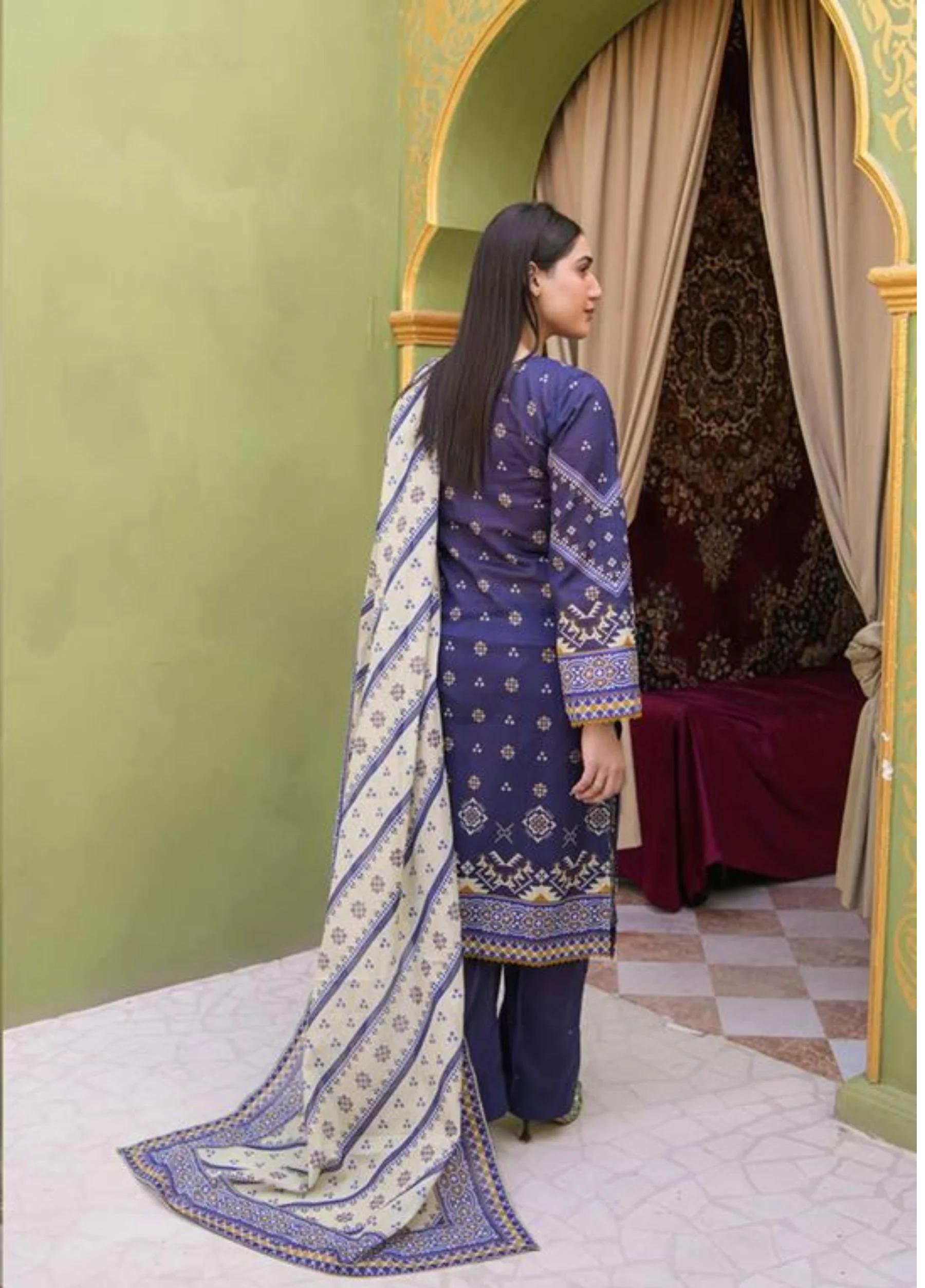 Coral By Mavi Unstitched Luxury Lawn 2026 – Volume 1 | Design 9 - Image 3