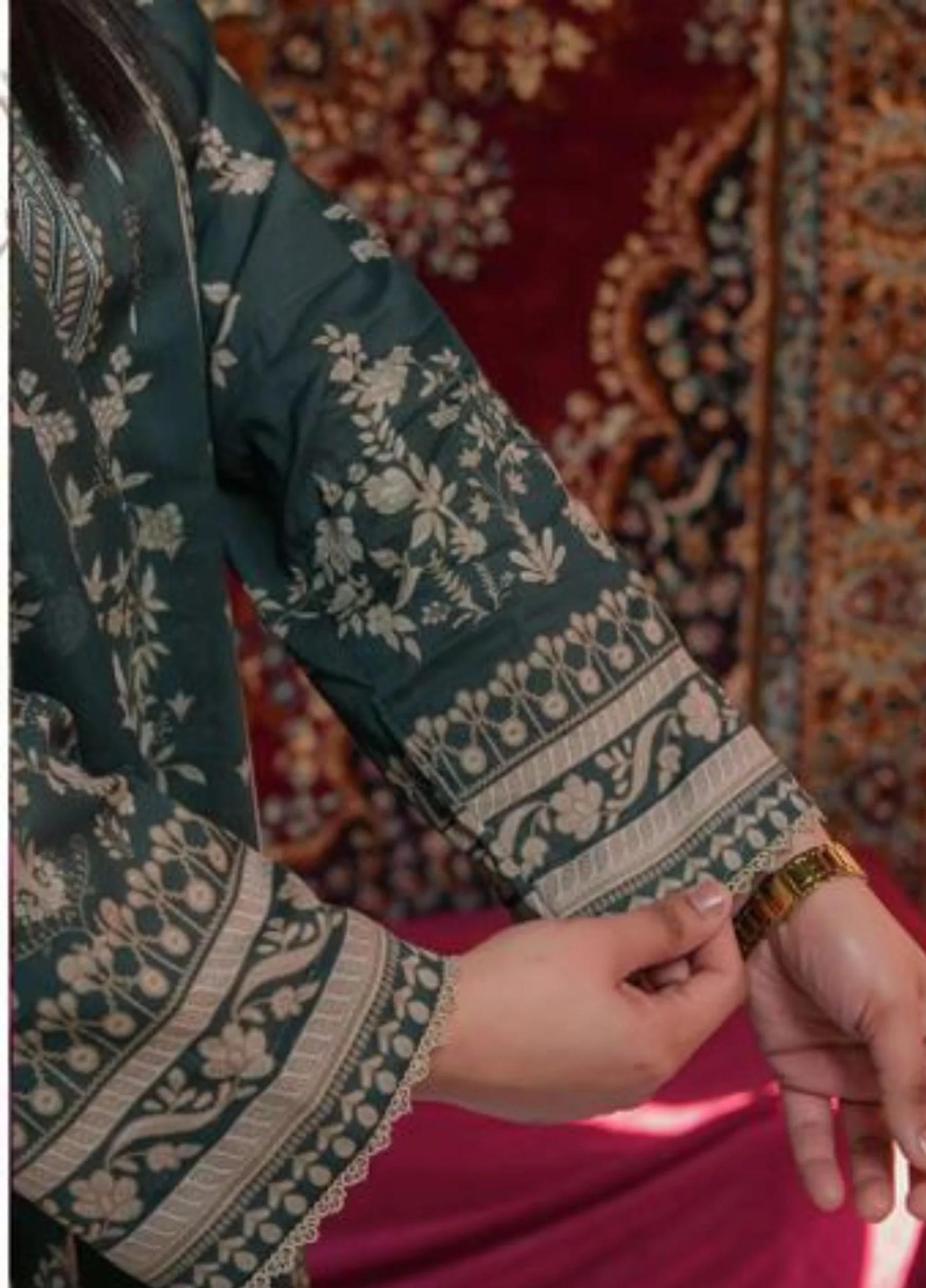 Coral By Mavi Unstitched Luxury Lawn 2026 – Volume 1 | Design 10 - Image 3