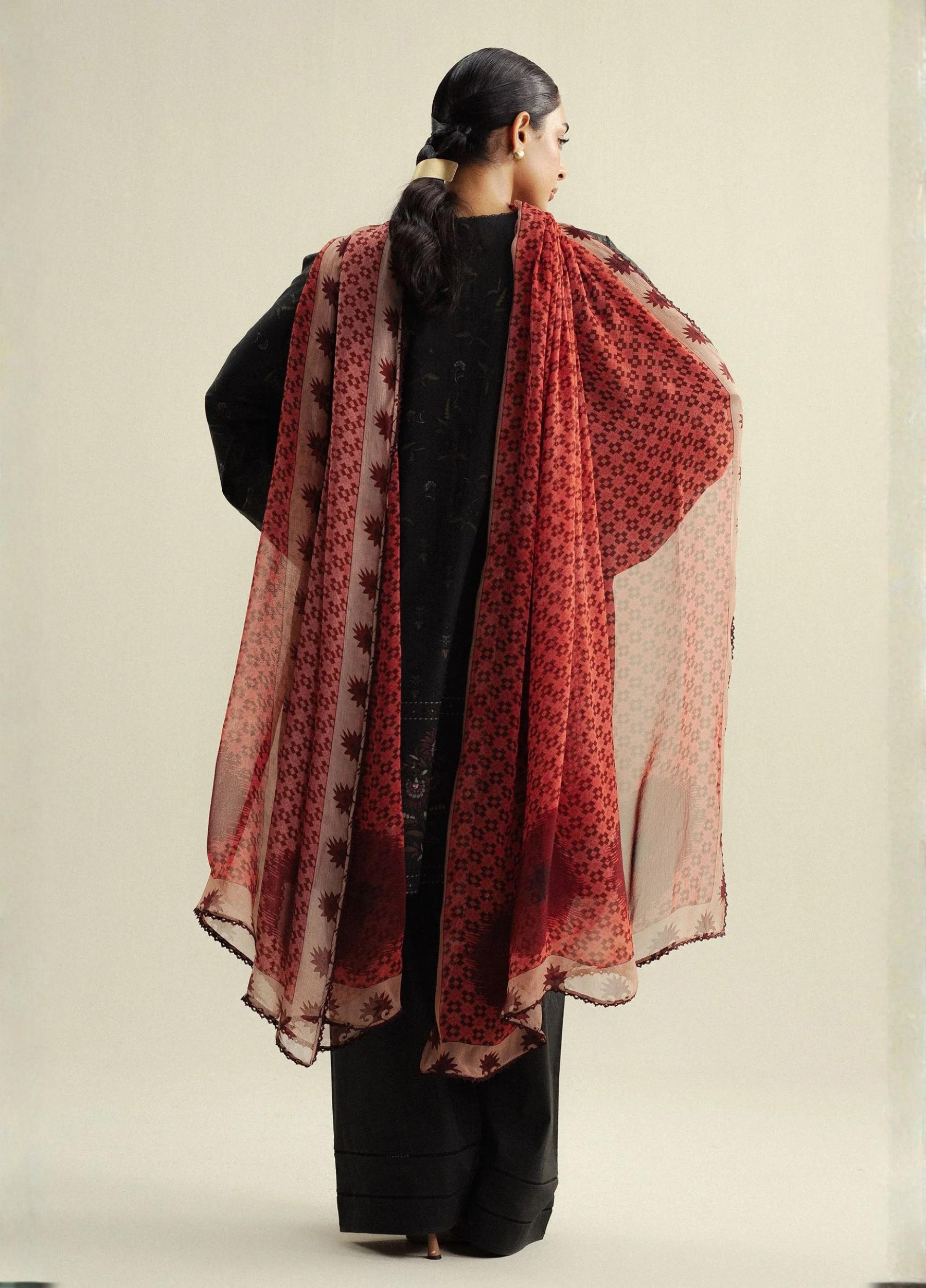 COCO By Zara Shahjahan Printed 3 Piece Suit – Summer Collection (Art:Fable-5A)