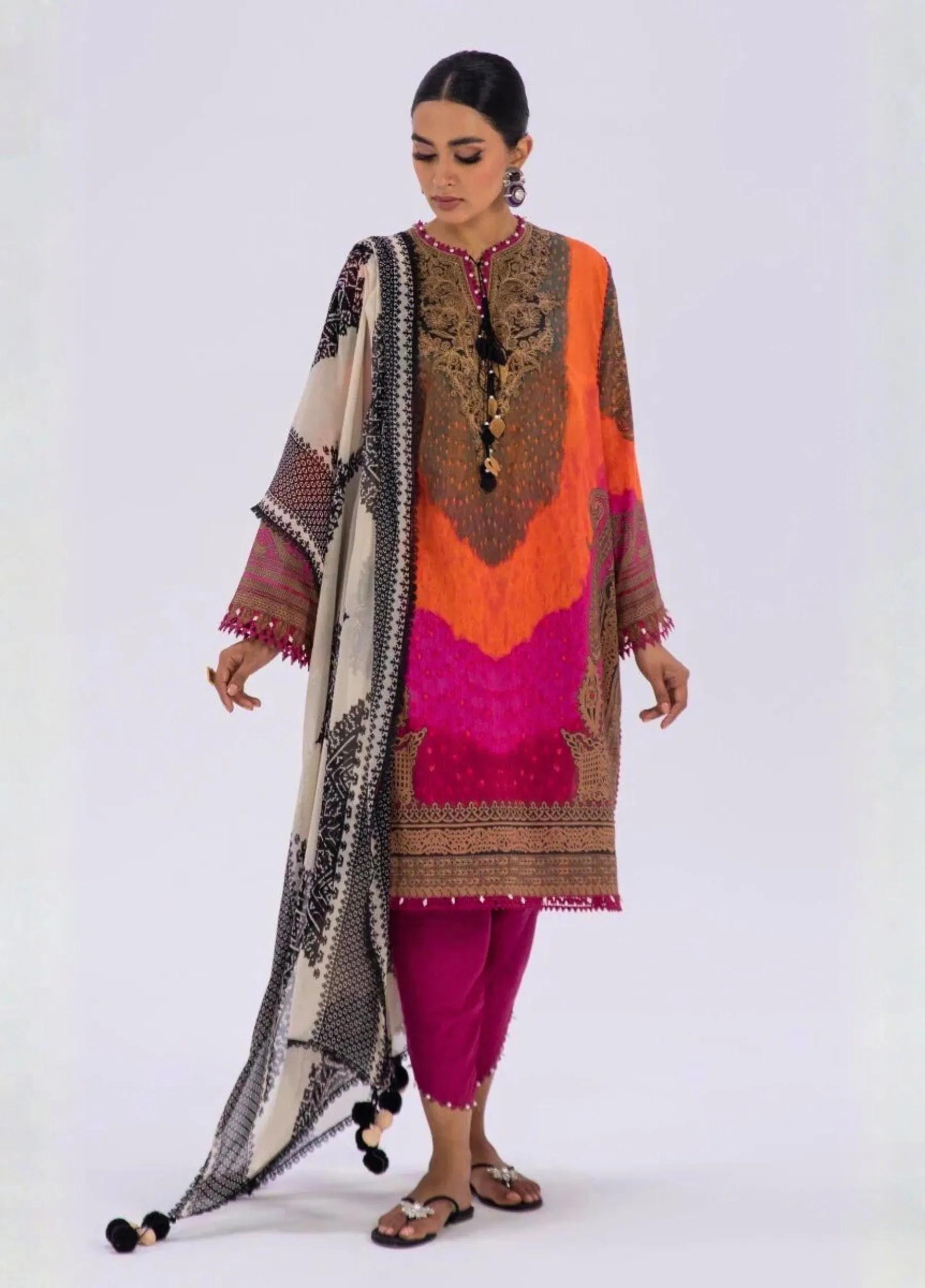 Sana Safinaz Volume 2 – Unstitched Lawn 3 Piece Suit Summer Collection D-08