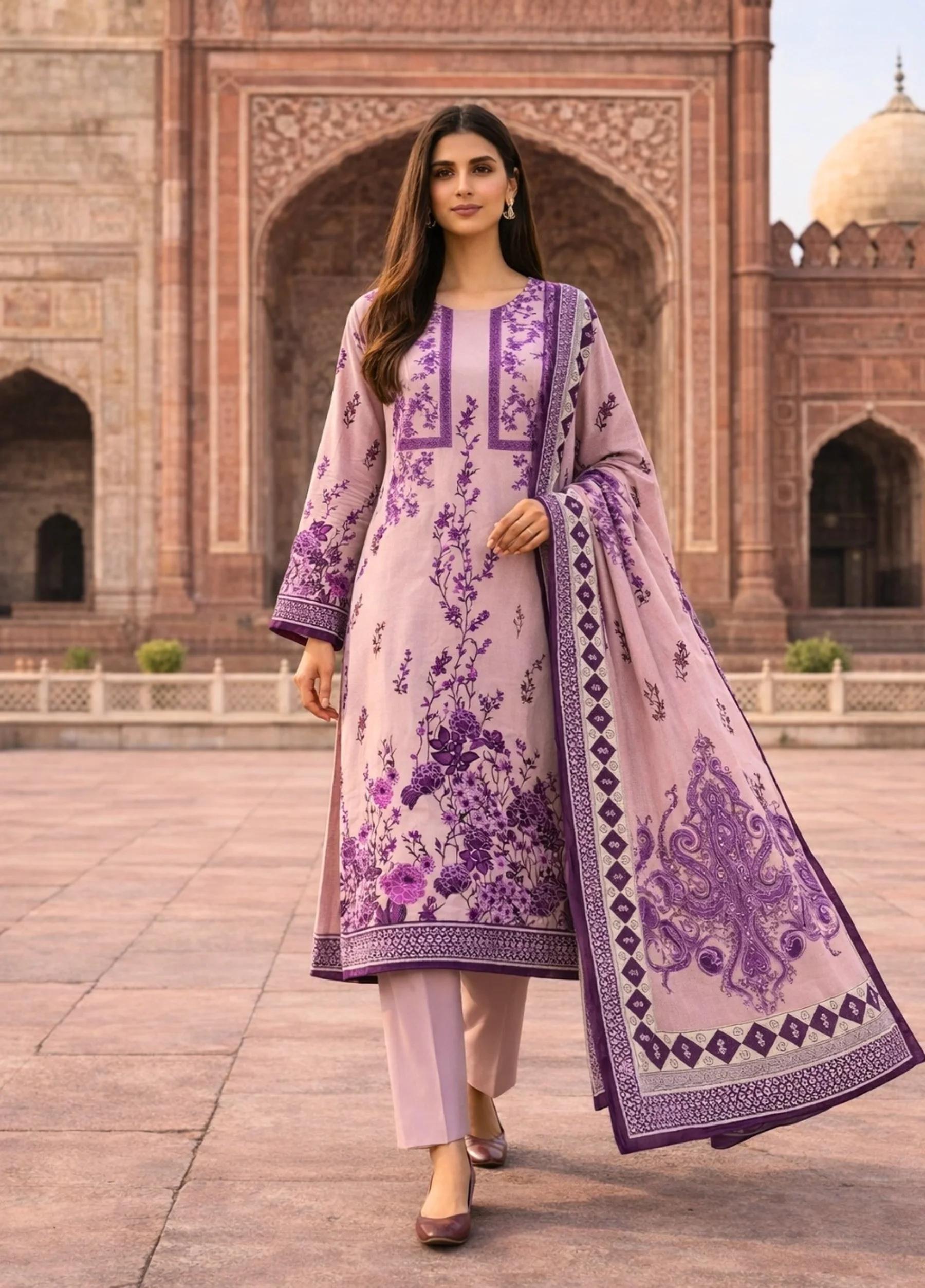 Janan Lawn Collection 2026 – Printed Lawn Suit Summer Collection D-01