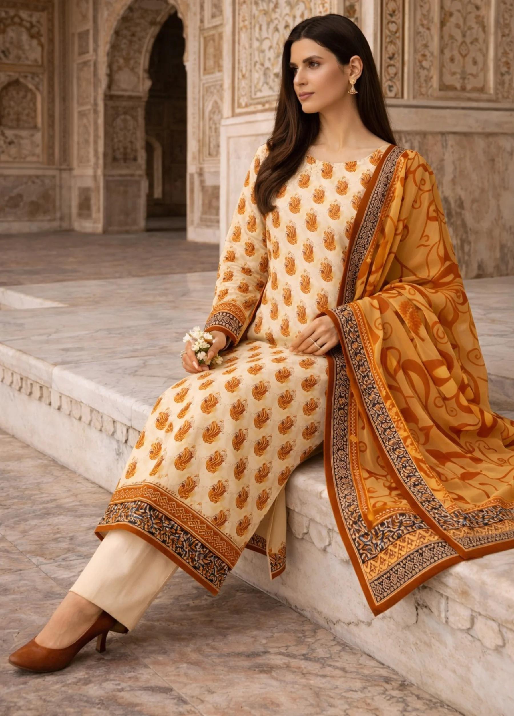 Janan Lawn Collection 2026 – Printed Lawn Suit Summer Collection D-04