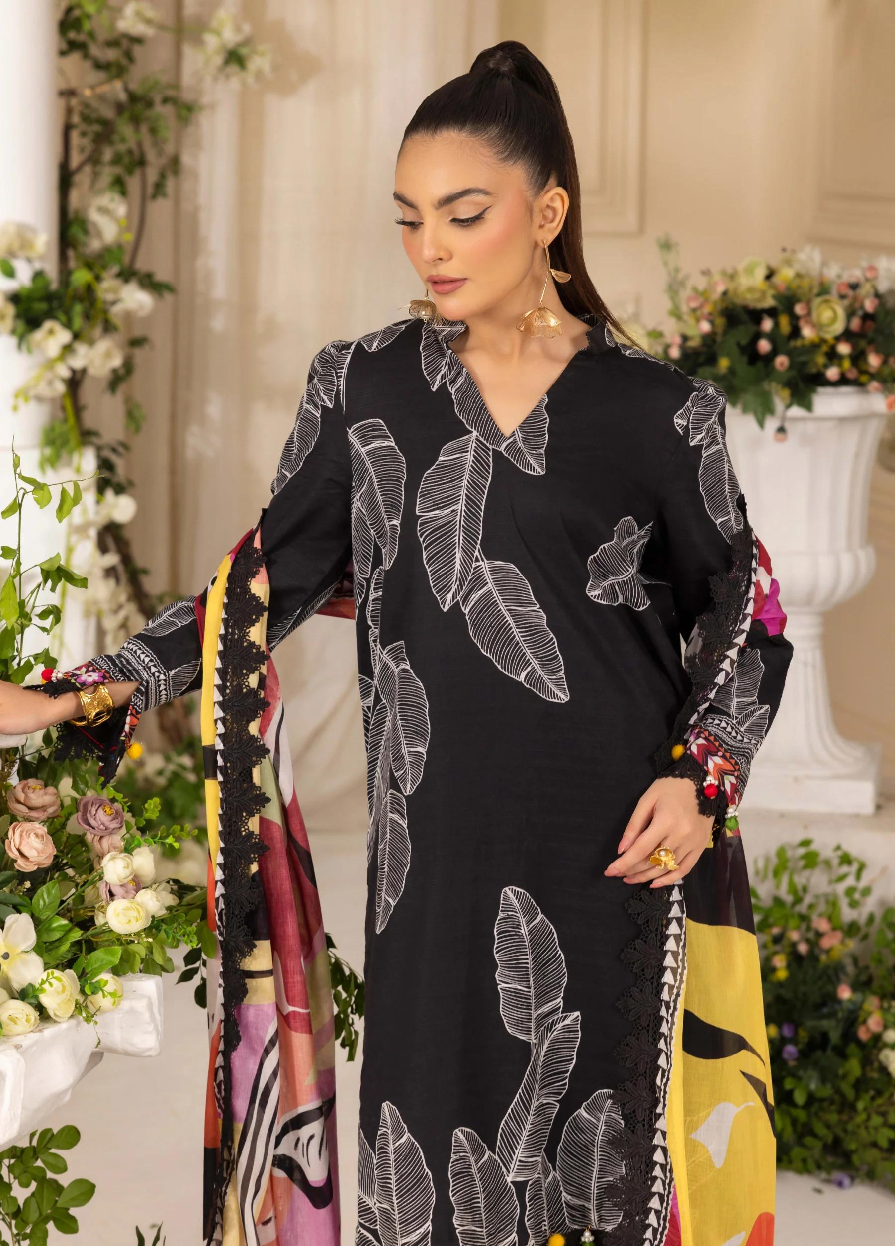 Naqsh by Rangreza Summer Glow Luxury Lawn Unstitched 3-Piece Suit – Article 00152 - Image 3
