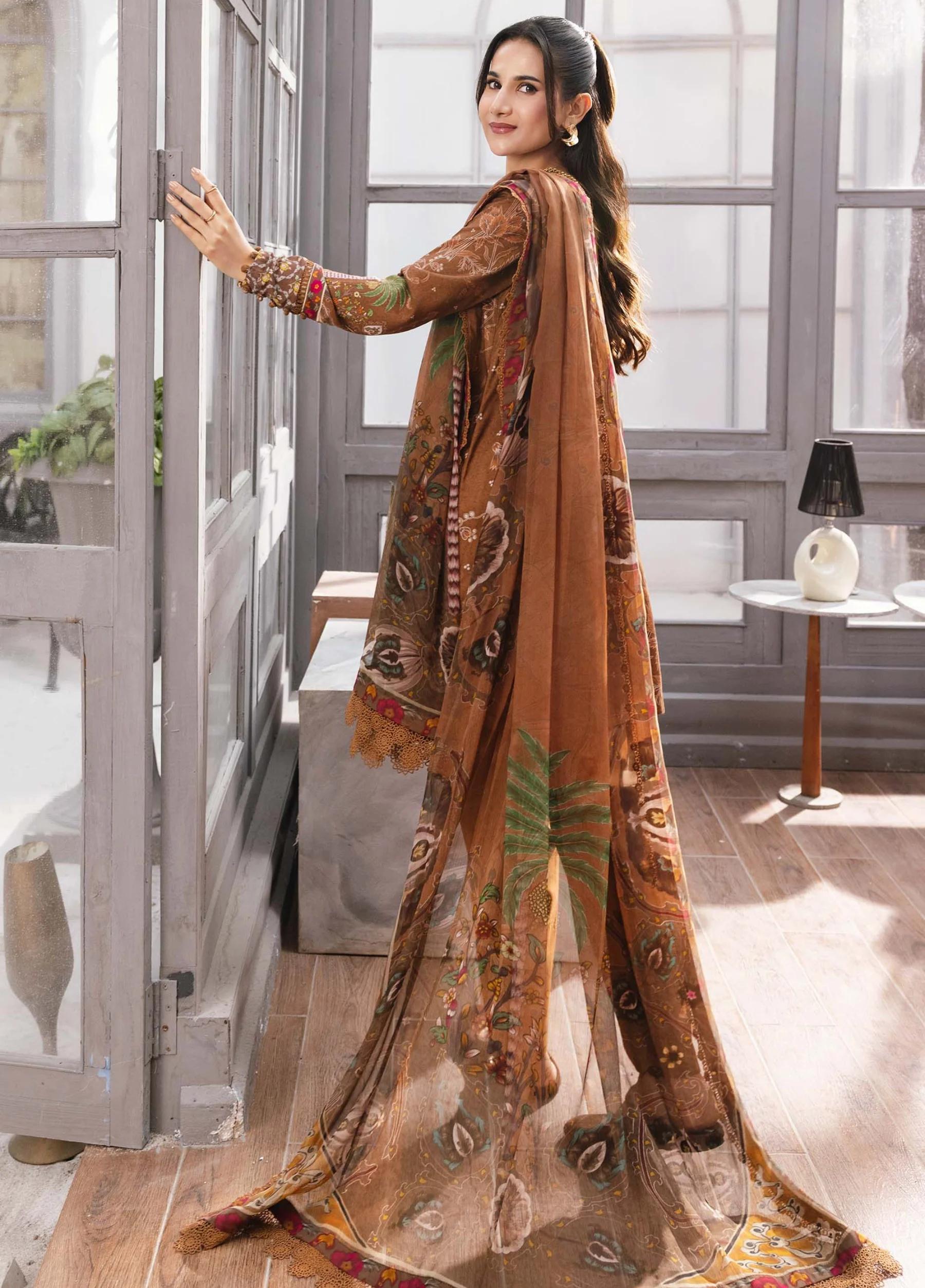 m/basics By Maria.B Summer Unstitched Digital Printed lawn 3 Piece Suit MB-CUS25-1106-B - Image 3