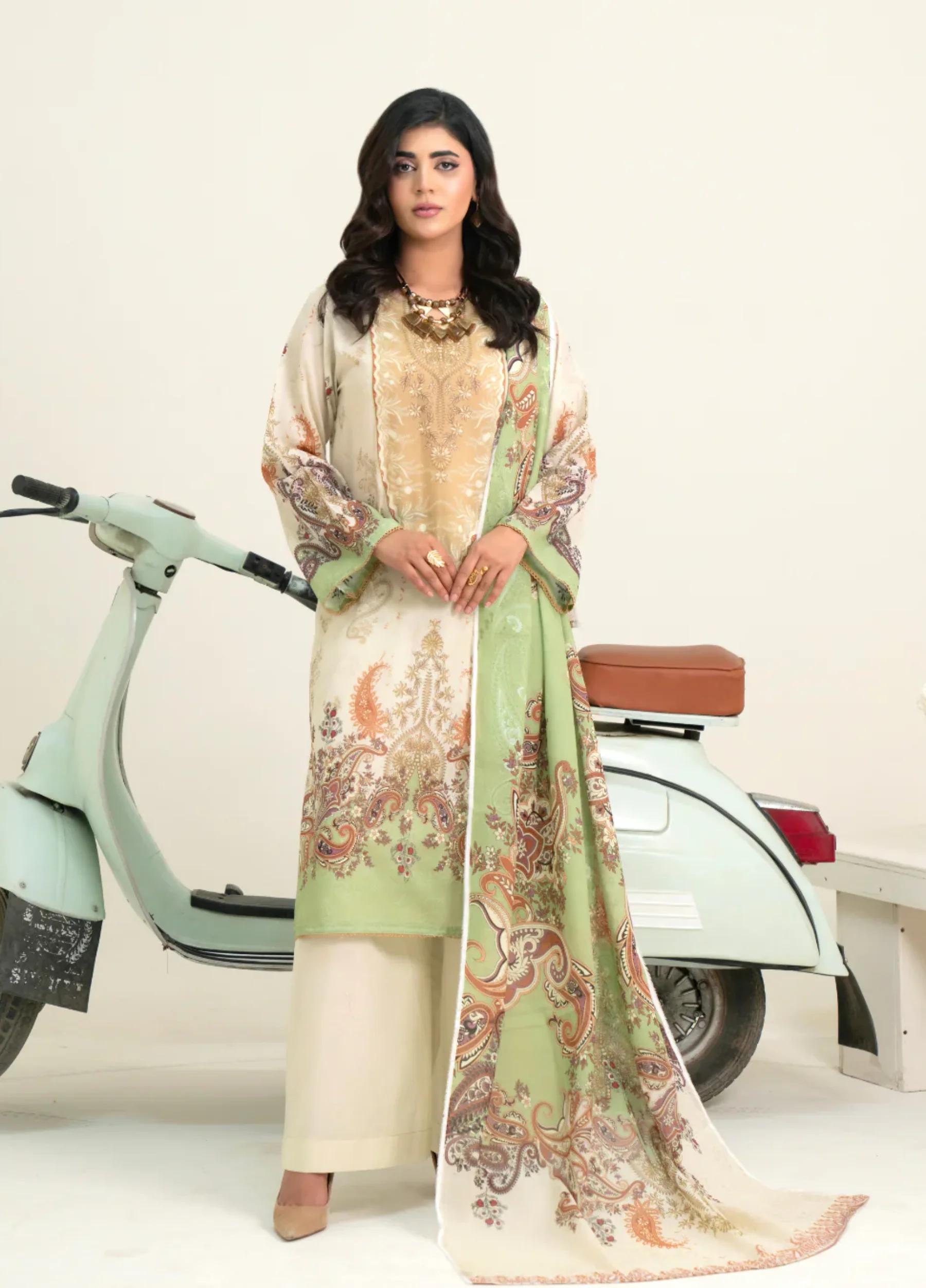 Marooj Gold Imperial Collection Vol 32 Unstitched 3 PC Suit – Design 2