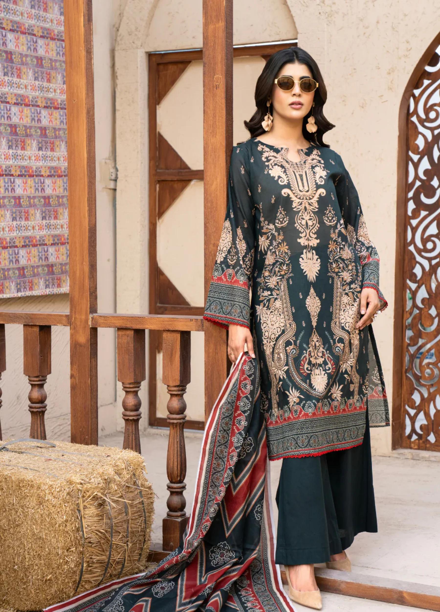 Marooj Gold Imperial Collection Vol 32 Unstitched 3 PC Suit – Design 5